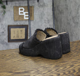 Wild Pair Womens Mahrshah Platform Sandals Denim 10020355700 Black Multi 7M