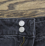 Levi's Womens Superlow Jeans 2-Button Zip Fly 94417309 Mic Dropped Black 31x32