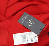 Adrianna Papell Surplice Sleeveless Knit Crepe Ruffle Jumpsuit Super Red 2