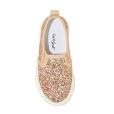 Cat & Jack Toddler Girls Madigan Slip-On Glitter Sneakers 90321443 Rose Gold 5T