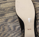 COACH Womens Winley Slingback Mary Jane Flats CAS42 Patent Leather Black 7B