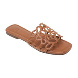A New Day Womens Fiona Lasercut Slide Sandals 94944454 Beige Brown 10M