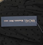 RACHEL by Rachel Roy Womens Lydie Dotted-Mesh Mock-Neck Dress Black XL