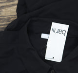 Bar III Womens Petites Collared Short Mini Dress 100118377PT Black PM