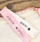 Aqua x Agua Bendita Womens Button Front Floral Embroidered Top Ivory Multi S