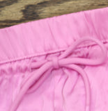 Joylab Rise Elastic Waist Satin Tear Away Track Drawstring Pants Neon Pink 2XL