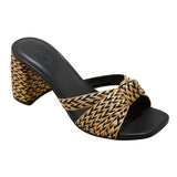 Universal Thread Womens Aaliyah Raffia Strappy Knot Sandal Heels Black 8.5M