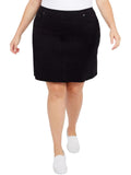 Hearts Of Palm Womens Plus Stretch Pull On Skort 9422199 Black 20W