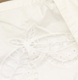 DKNY Womens Cotton Sleeveless Ladder-Trim Blouse Button Up Crochet White XL
