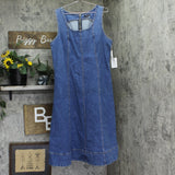 1. STATE Womens Scoop-Neck Sleeveless Denim Dress DS93397692AI Blue Quart XL