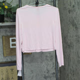 Auden Variegated Ribbed Button Down Pajama Cardigan 94629500 Pink M