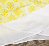 JM Collection Printed Medallion Garden Knit Blouse Top Primrose Yellow / Multi L