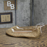 Universal Thread Faux-Leather Leopard-Print Round-Toe Ballet Flats