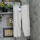Splendid Women's Linen Blend Cropped Wide Leg Drawstring Pant 1767950 Brown L