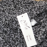 Ny Collection Roll Tab Long Sleeve Cowl Neck Pullover Sweater Black Multi 1X