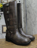 Wild Fable Womens Rebel Tall Moto Buckle Boots 90366583 Brown 9.5M