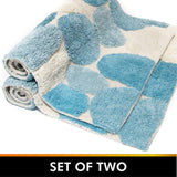 Chesapeake Pebbles 2-Piece Bath Rug Set 0060254526653 Aquamarine Blue 60