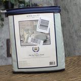 Royal Court Coastal Nautical Window Curtain Panel Pair Aqua Blue Green 84x41