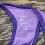 Nike Womens Dri-Fit Soft Cup Active wear Racerback Tank Top Purple M