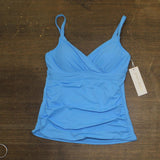 Anne Cole Twist Front Underwire Tankini Swim Top MYMT23301 Arctic Blue 32C/34B
