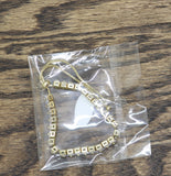 Interlocking Slider Adjustable Tennis Bracelet Gold / Clear