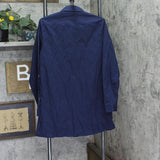 Lauren Ralph Lauren Embroidered Button Up Shirt Swim Cover Up Dark Navy Blue S