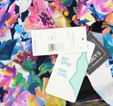 Swim Solutions Dreams Flutter-Sleeve One-Piece Swimsuit Navy Blue / Multi 16