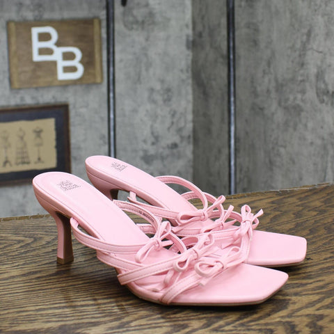 Wild Fable Womens Short Heel Stiletto Ribbon Tie Shoes 166cc1869ae231 Pink 10M