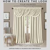 Elrene All Seasons Room Darkening Rod Pocket Window Panel Ivory Off White 52x84