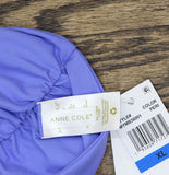 Anne Cole Convertible High Waist Shirred Swim Bottom Periwinkle Blue Purple XL