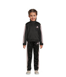 Adidas Little Girls Tricot Athletic Jogger Pants AG10644C Black / Pink 5