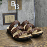 Clarks Women's Collection Laurieann Bella Flat Sandals Dark Tan Brown 8M