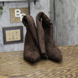A New Day Mid-Calf Faux Suede Cone Heel Boots 94568889 Brown 7M