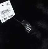 Inc International Concepts Womens Faux Fur Pull-Through Scarf Stole Black