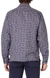 PS Paul Smith Long Sleeve Casual Fit Star Print Button Front Shirt Petrol Blue M
