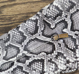Michael Michael Kors Isra Snake Embossed Leather Wedge Boot Black Snake 8.5M