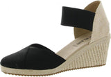 Anne Klein Women's Zoey Wedge Sandal ZOEY01F9 Black 8.5M