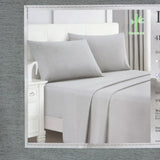 Nanshing Irina 4-Piece Faux Bamboo Cooling Sheet Set Irina4-Q-DGRY Gray Queen