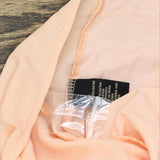 Dg2 Womens Pleated Mixed Media Sleeveless Shirt Top Peach Pink Orange L