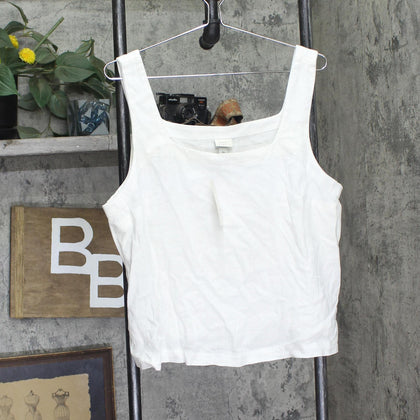A New Day Womens Linen Tank Top 93194838 White XL