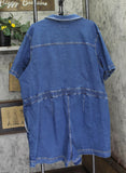 Ava & Viv Wrap-Front Skortalls Romper with Pockets 93956174 Denim Blue 3X