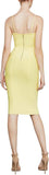 Bcbgmaxazria Azria Womens Strappy Bodycon Dress LHL6188611 Limelight Yellow L