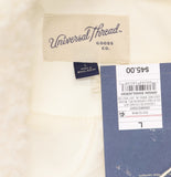 Universal Thread Alpine Faux Shearling Full Zip Puffer Vest Cream Off White L