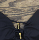 La Blanca Womens Island Goddess Plunge One Piece Swimsuit LB5ZZ10 Black 6
