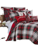 Levtex Home Cotton Spencer Plaid Reversible Quilt Red Mutli King / Cal King