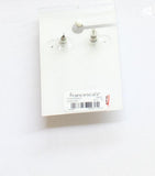 Francesca's Womens Fashion Round Pearl Stud Earrings Green .25"