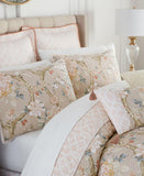 Waverly Mudan 4 Piece Cotton Quilt Set 83493673 Taupe Brown Full / Queen