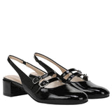 Lifestride Womens Beatrice Pumps Slingback J3764S2 Black Patent 7.5M