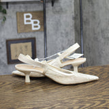 A New Day Womens Milan Slingback Pumps Lace 93708032 Cream Off White 9.5M