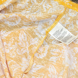 ELLA Rafaella Paisley Print Lace-up Short Sleeve Tee Shirt Cadmium Yellow 1X